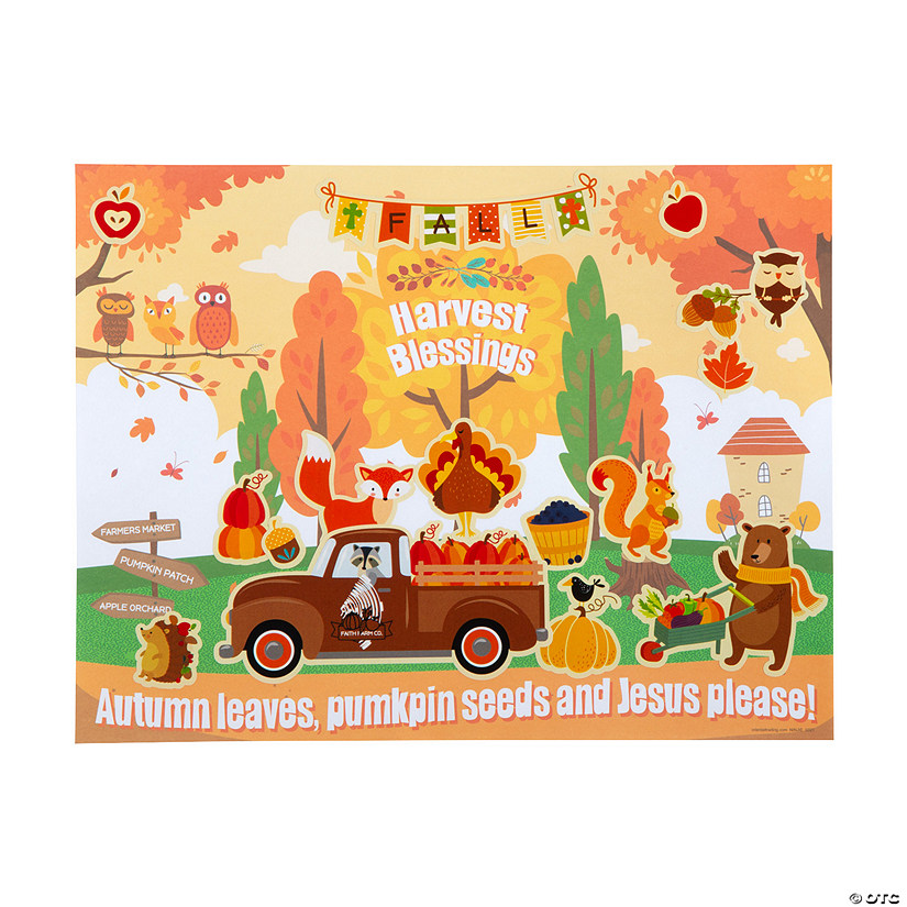 Religious Fall Sticker Scenes - 12 Pc. Image