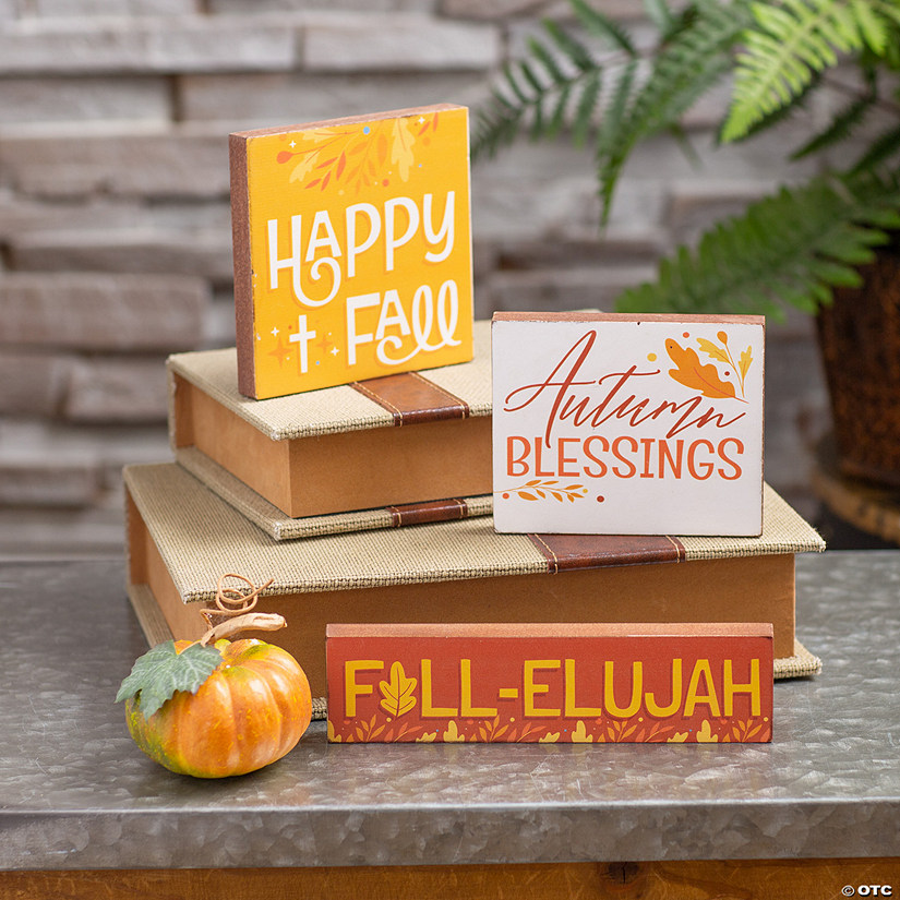 Religious Fall Tabletop Signs &#8211; 3 Pc. Image