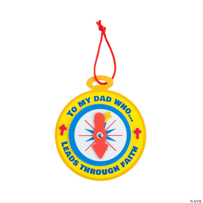 Religious Father&#8217;s Day Compass Ornament Craft Kit &#8211; Makes 12 Image