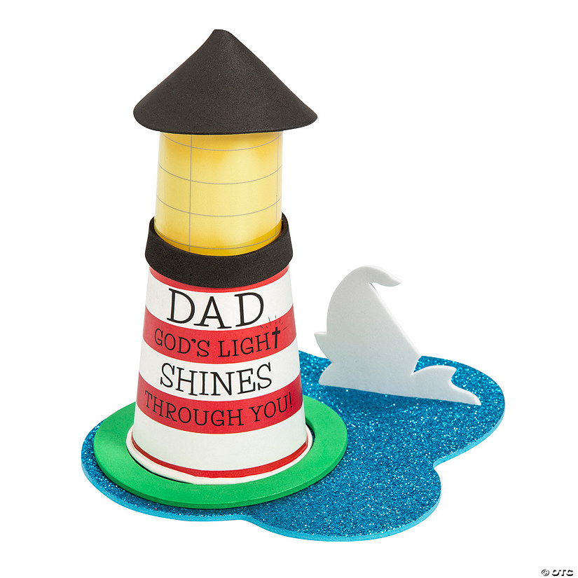 Religious Father&#8217;s Day Lighthouse Craft Kit - Makes 12 Image