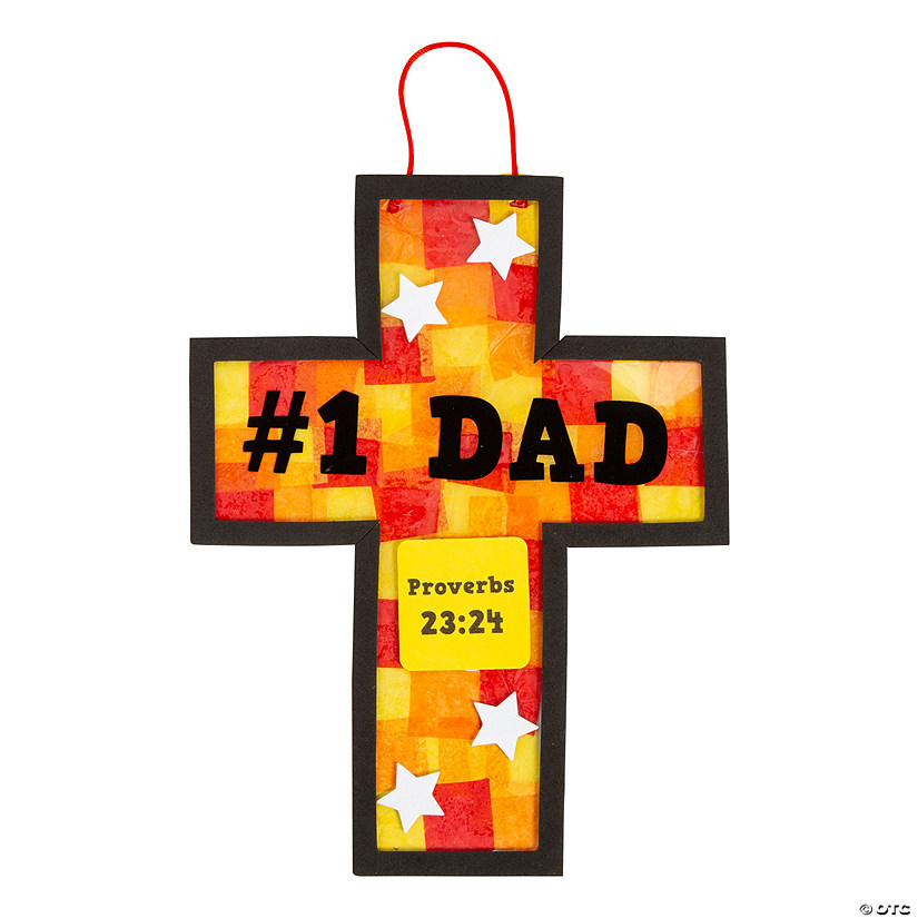 Religious Father&#8217;s Day Tissue Paper Sign Craft Kit - Makes 12 Image