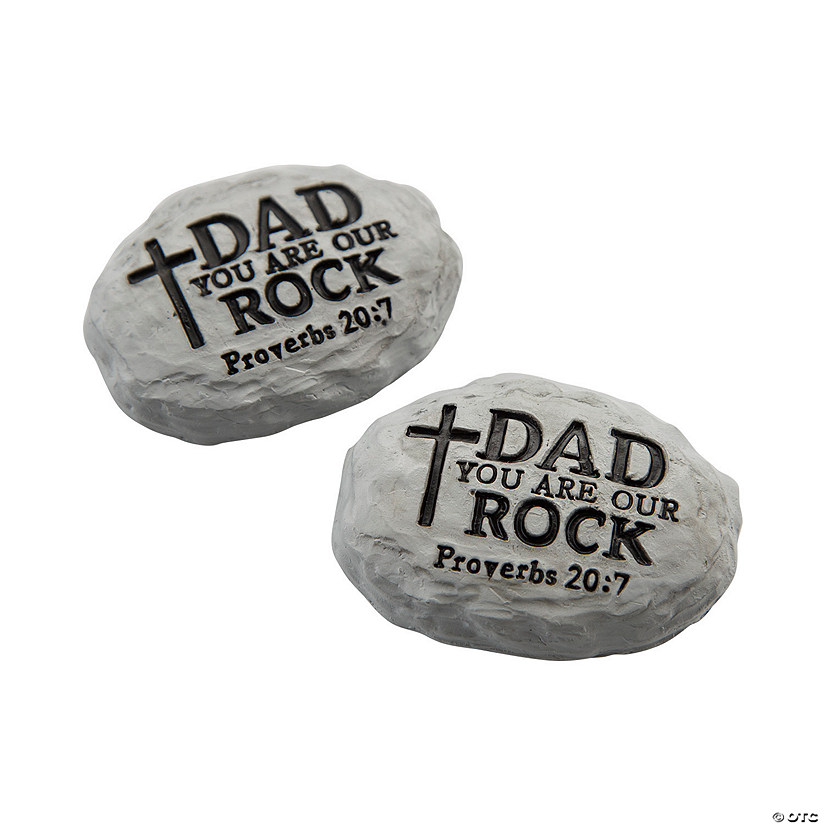 Religious Father&#8217;s Day Worry Stones with Card - 12 Pc. Image