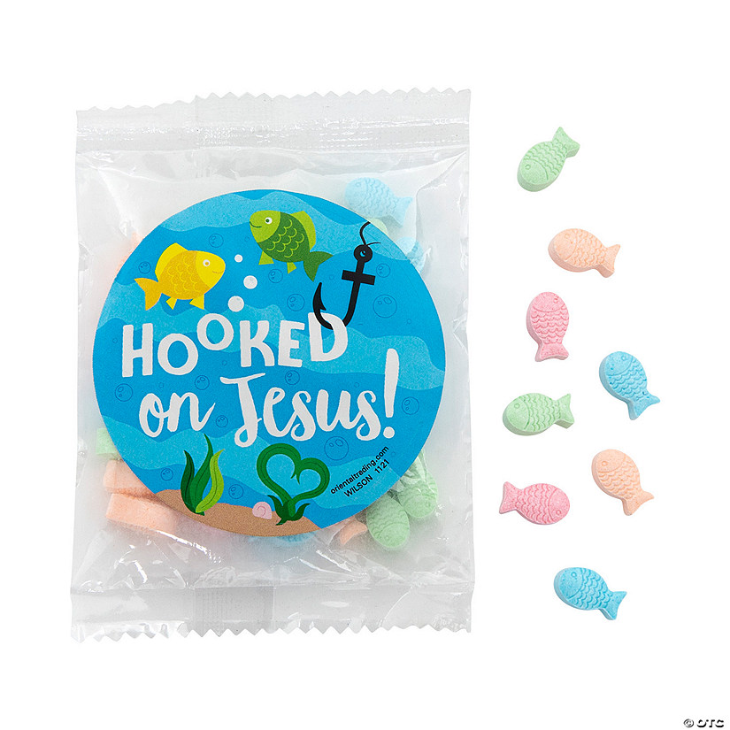 Religious Fish Candy Fun Packs &#8211; 24 Pc. Image