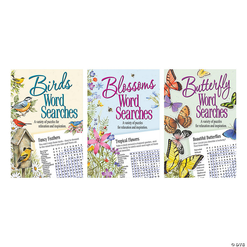 Religious Floral Word Search Activity Books - 3 Pc. Image