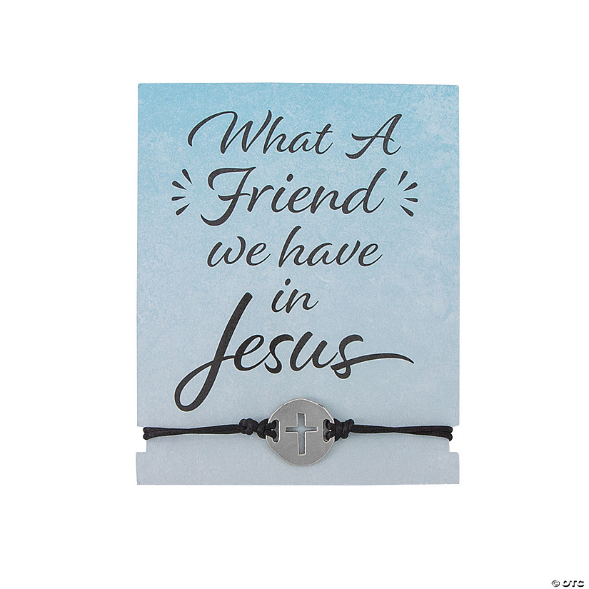 Religious Friendship Bracelets with Card for 12 Image