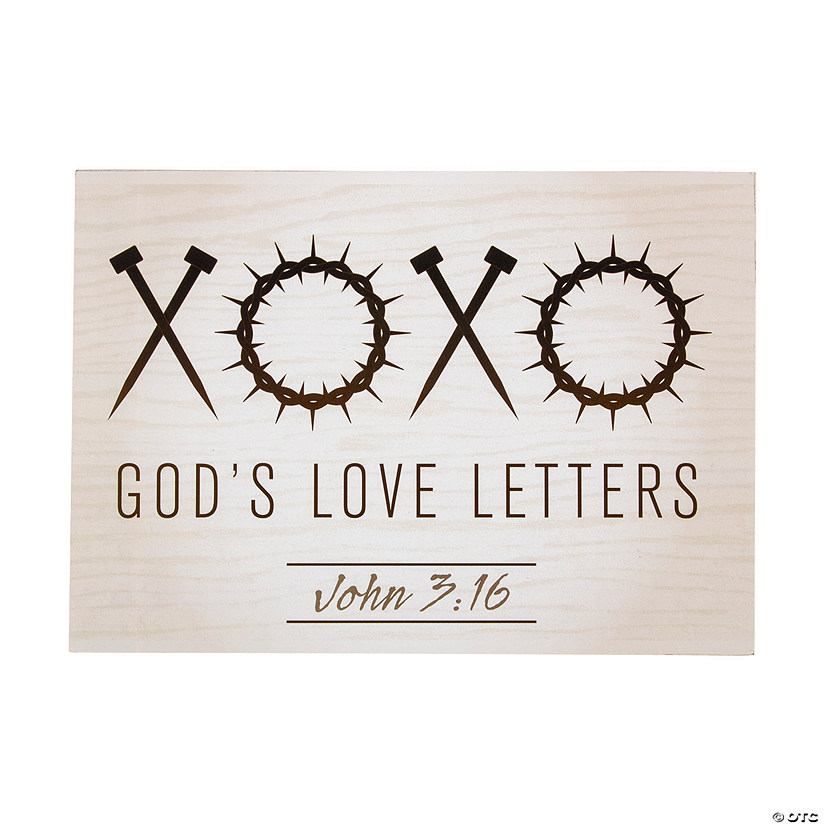 Religious God&#8217;s Love Letters Tabletop Sign Image