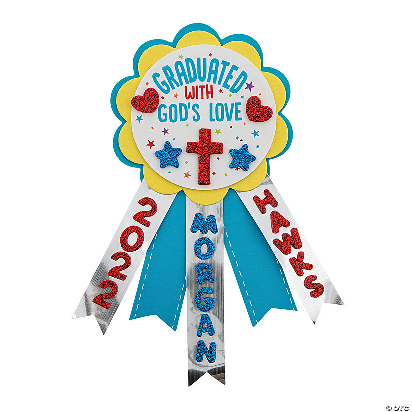 Religious Graduation Ribbon Craft Kit - Makes 12 - Less Than Perfect Image