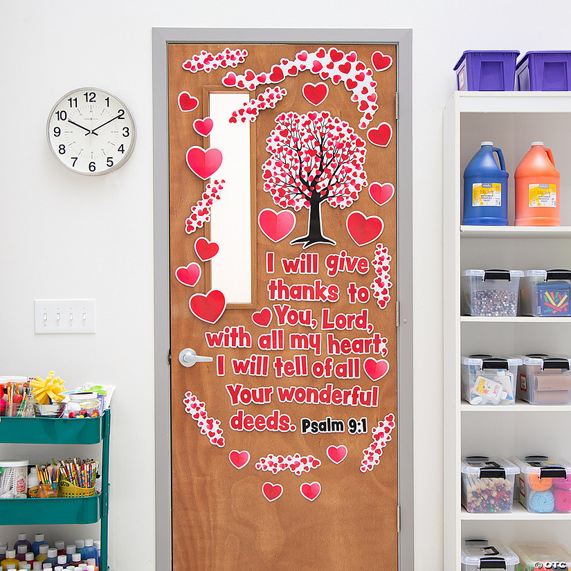 Religious Heart with Verse Classroom Door Decorating Set - 48 Pc. Image