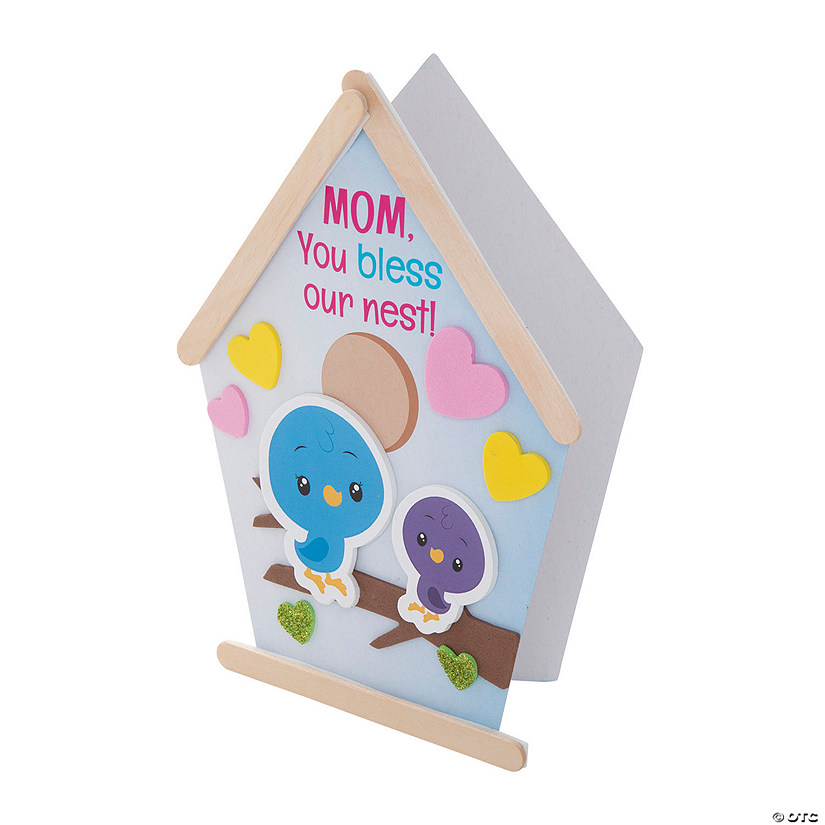 Religious Mother&#8217;s Day Birdhouse Card Craft Kit - Makes 12 Image