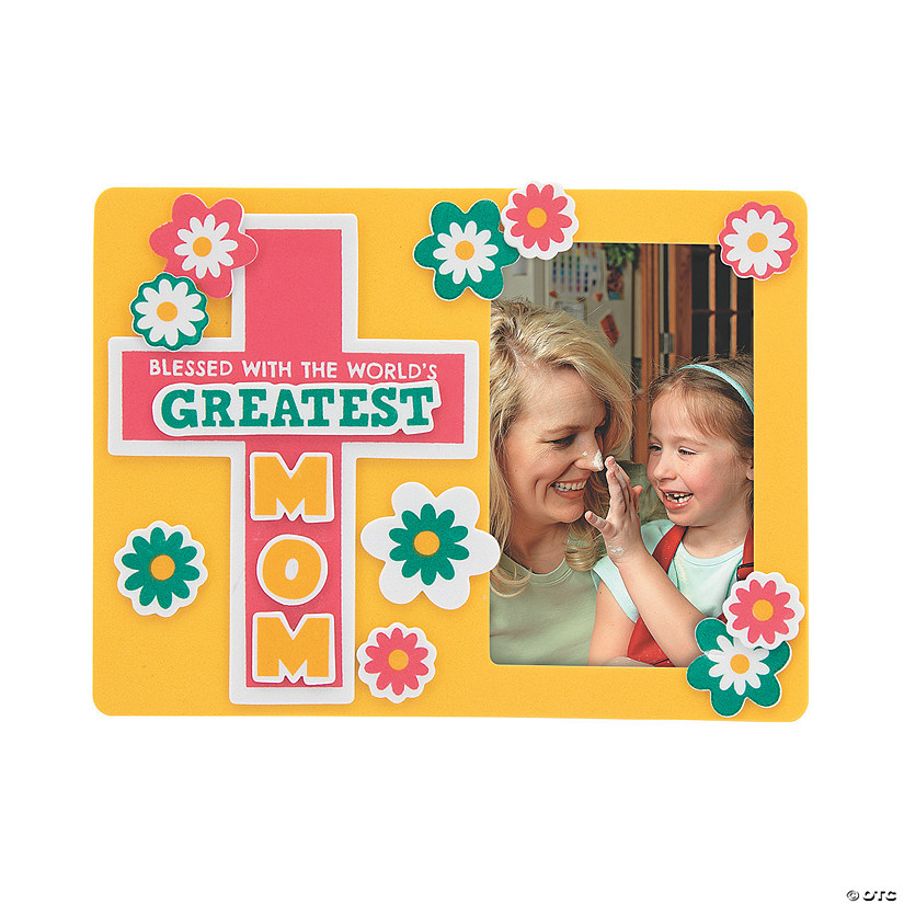 Religious Mother&#8217;s Day Picture Frame Magnet Craft Kit - Makes 12 Image