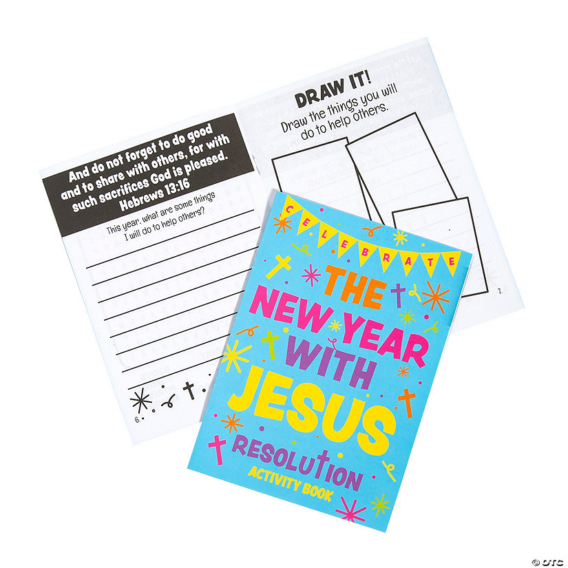 Religious New Year&#8217;s Resolution Activity Books - 12 Pc. Image