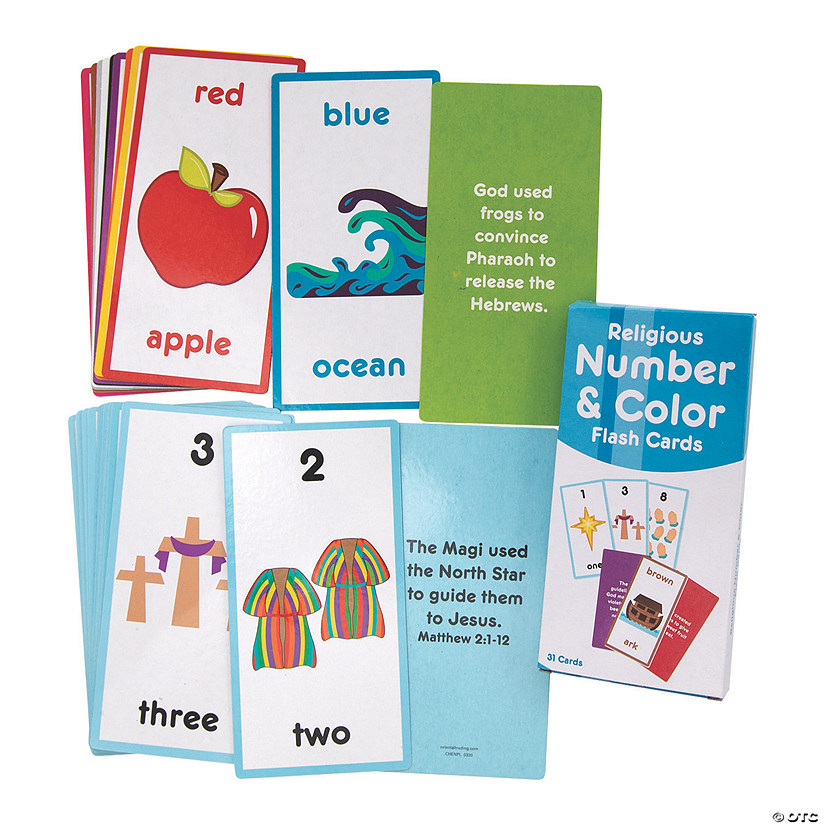 Religious Number & Color Flash Cards Image