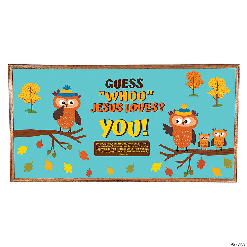 Religious Owl Bulletin Board Set 9 Pc. Oriental Trading