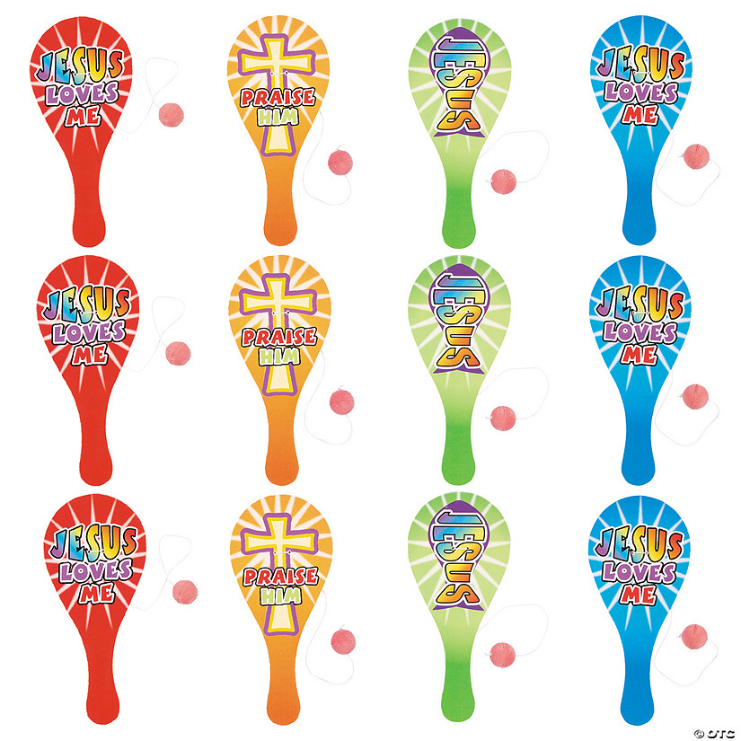 Religious Paddleball Games 12 Pc. Oriental Trading