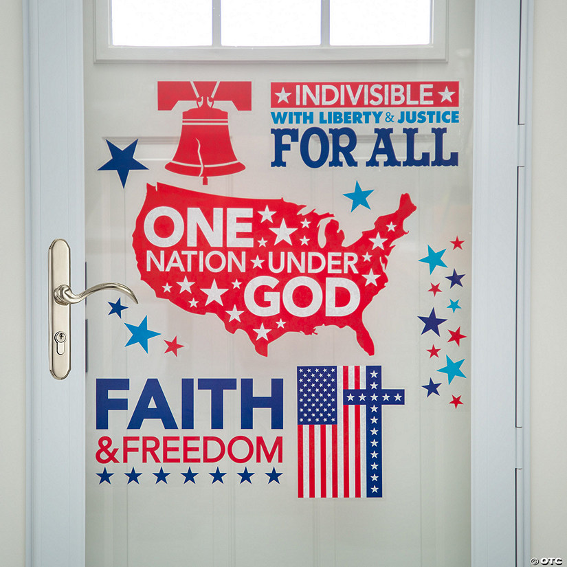 Religious Patriotic Window Clings - 2 Pc. Image