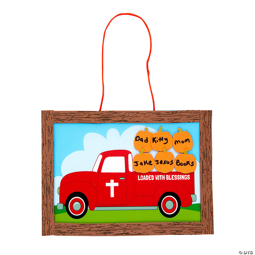 Religious Red Truck Blessings Sign Craft Kit- Makes 12 Image