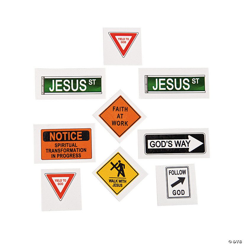 Religious Road Sign Tattoos - Discontinued