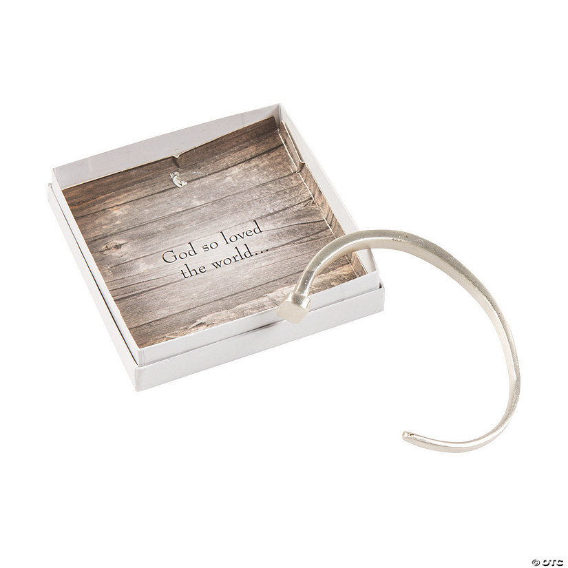 Religious Silvertone Cuff Bracelet Image