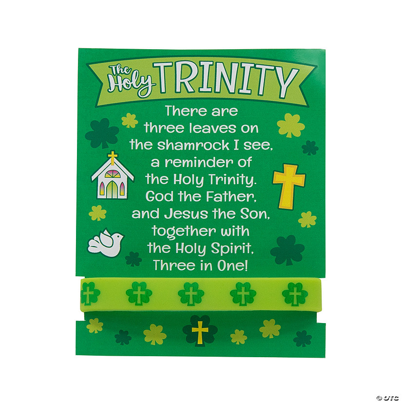 Religious St. Patrick&#8217;s Day Bracelets with Card - 12 Pc. Image