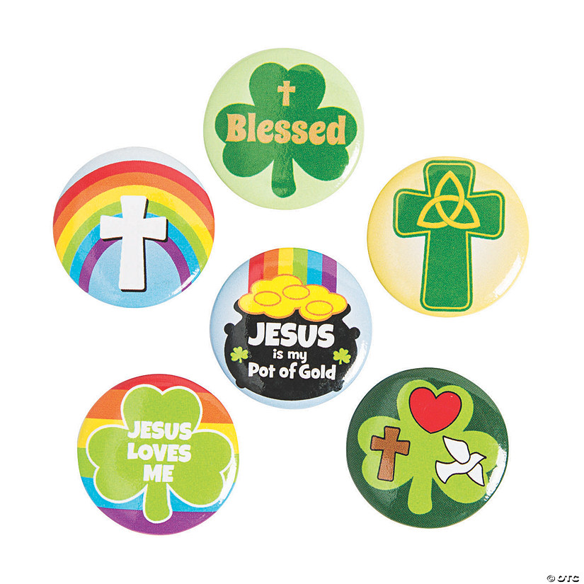 Religious St. Patrick&#8217;s Day Mini Buttons Image