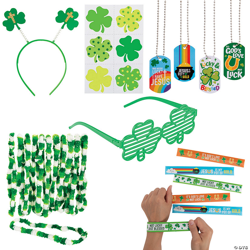 Religious St. Patrick&#8217;s Day Wearables Kit - 132 Pc. Image