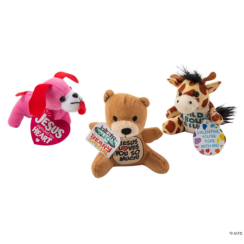 Religious Stuffed Characters Valentine Exchanges with Card for 36 Image