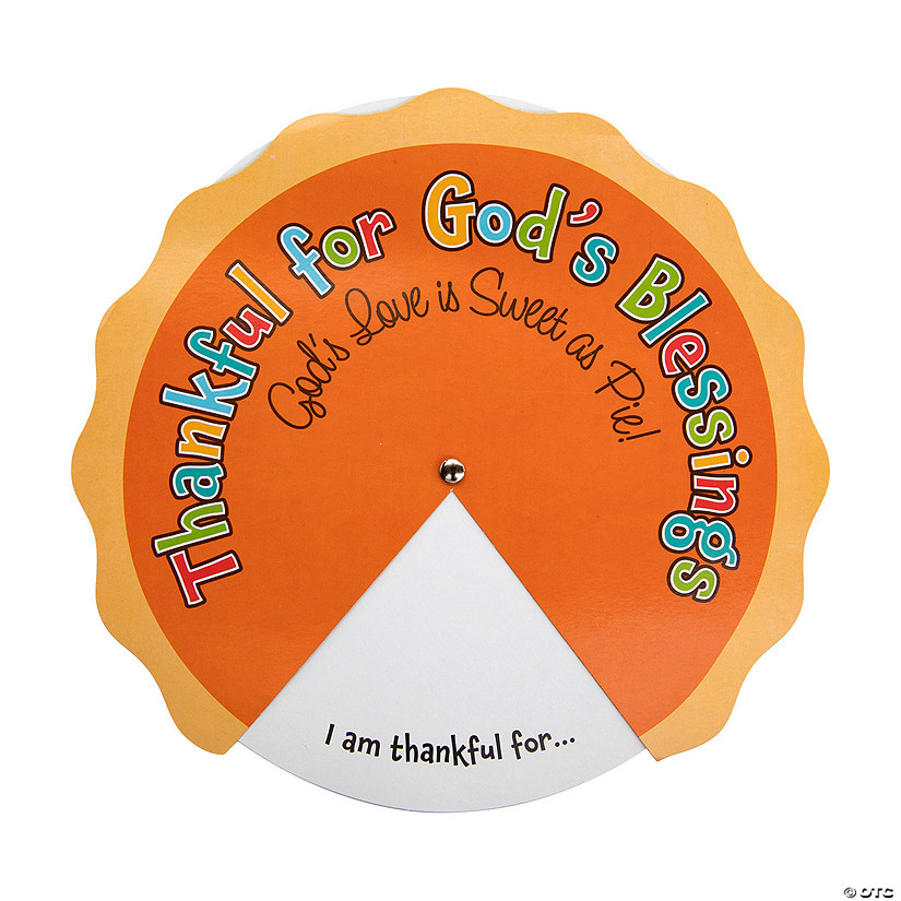Religious Thankful For Pumpkin Pie Wheel Craft Kit - Makes 12 Image