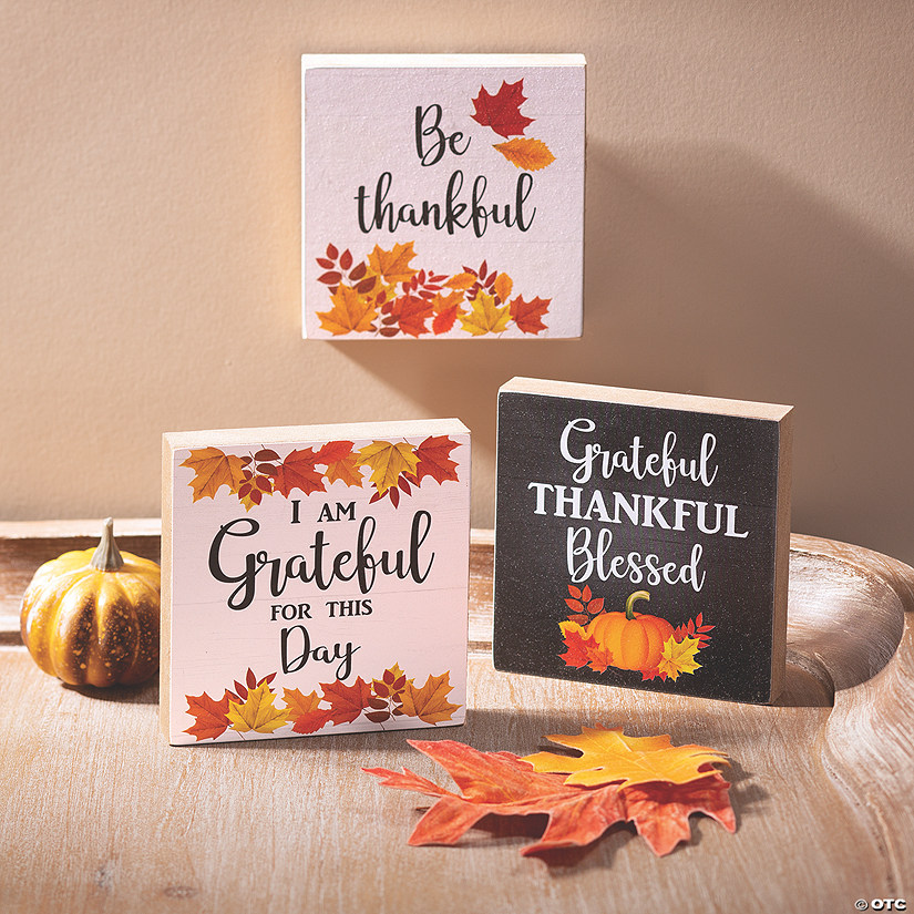 Religious Thanksgiving Wall Signs - 3 Pc. Image