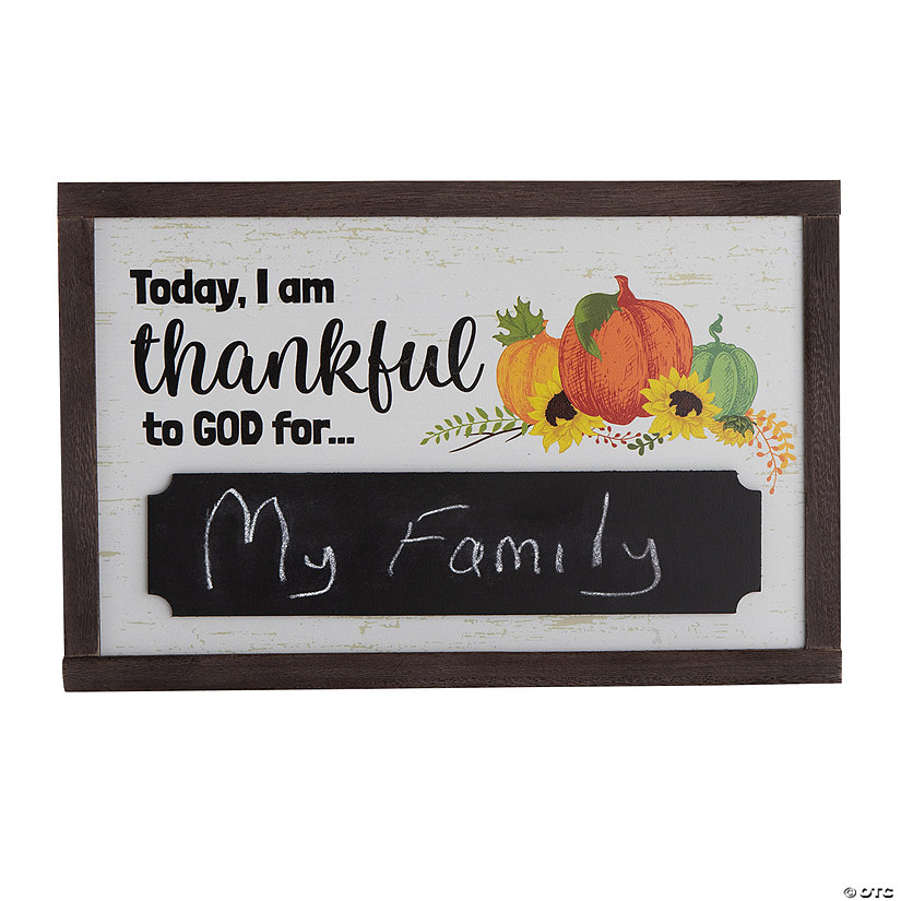 Religious Today I'm Thankful For Chalkboard Sign Image