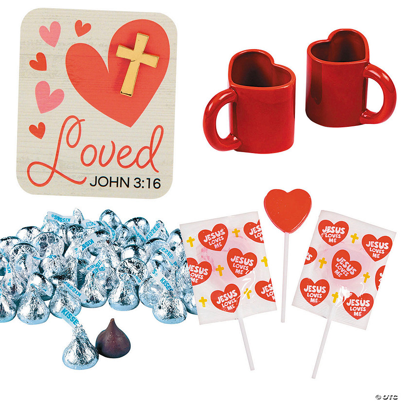 Religious Valentine&#8217;s Day Filled Reusable Mug Kit for 12 Image