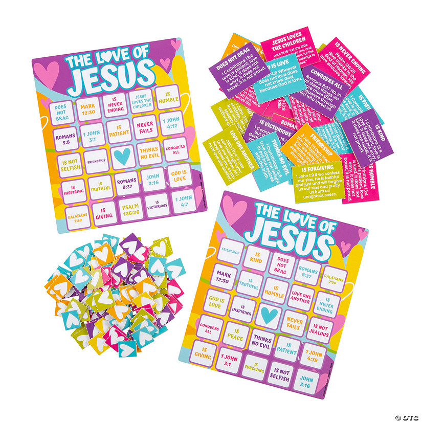 Religious Valentine&#8217;s Day Love of Jesus Bingo Game - 23 Pc. Image