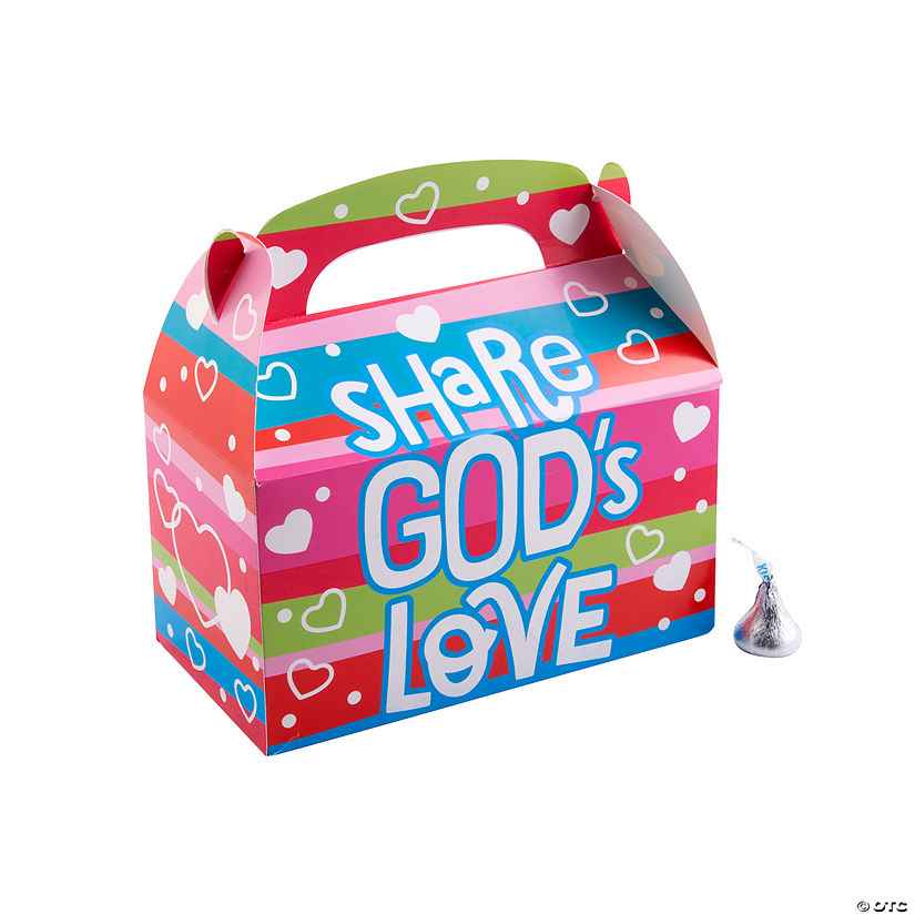 Religious Valentine&#8217;s Day Share God&#8217;s Love Treat Boxes - 12 Pc. Image
