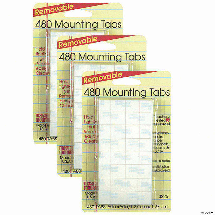 Removable Tabs 0 5 X 0 5 480 Per Pack 3 Packs Oriental Trading