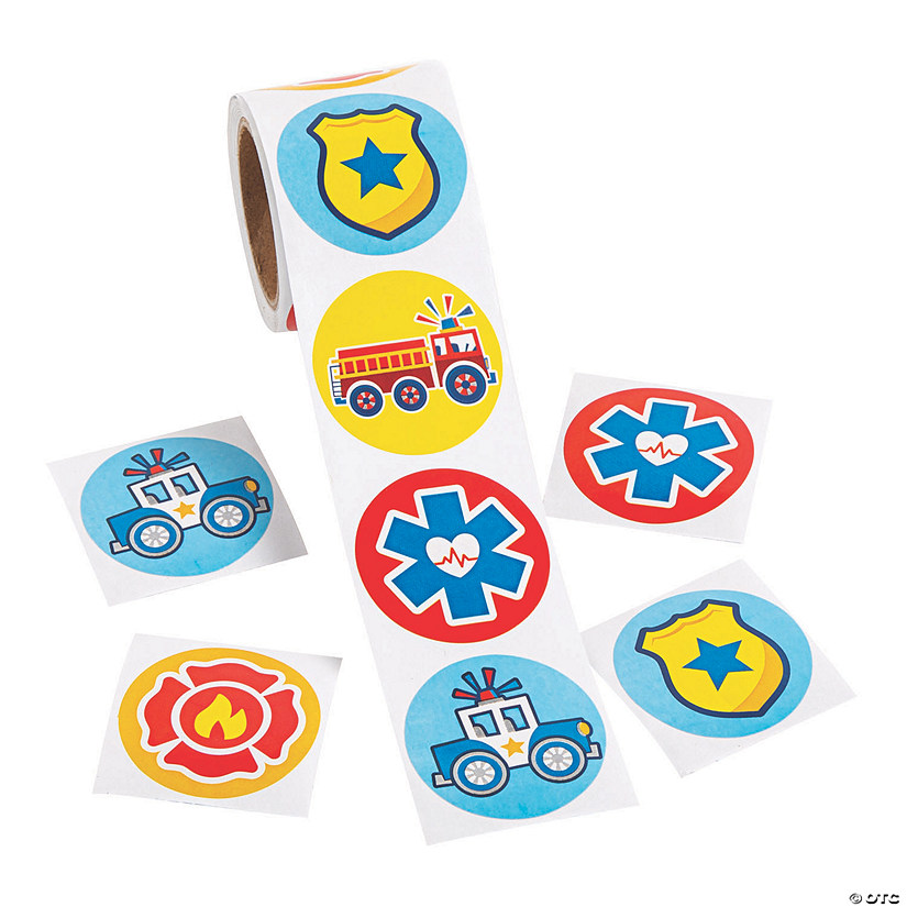 Rescue Heroes Sticker Roll - 100 Pc. Image