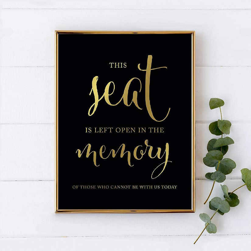 Reserved Memory Seat Black Gold 8.5x11 Image