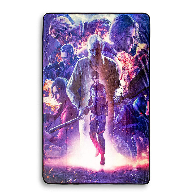 Resident Evil Re:Verse Characters Fleece Throw Blanket  45 x 60 Inches Image