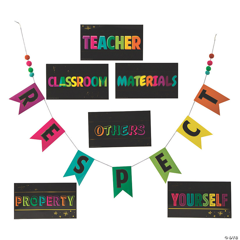 Respecting Others Multicolor Cardstock Classroom Chart Set - 7 Pc. Image