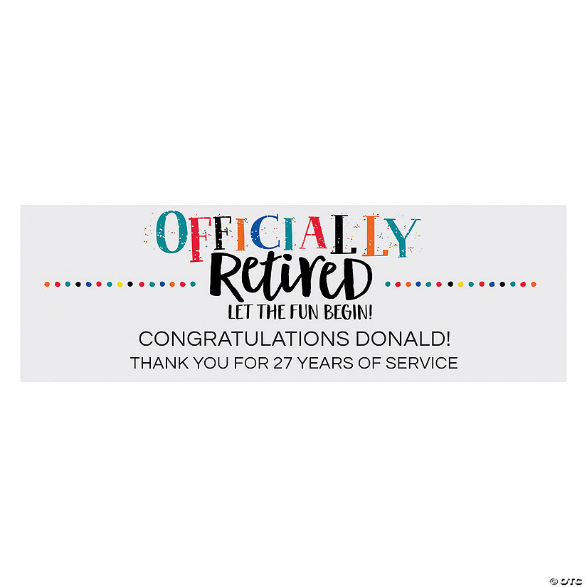 Retirement Custom Banner Image