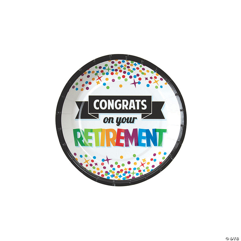 Retirement Party Congrats on Your Retirement Paper Dessert Plates - 8 Ct. Image
