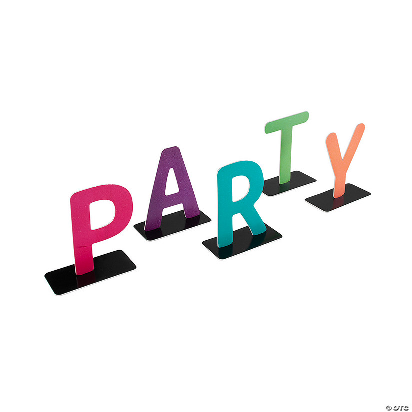 Retro Vibes Party Tabletop Letters Set - 5 Pc. Image