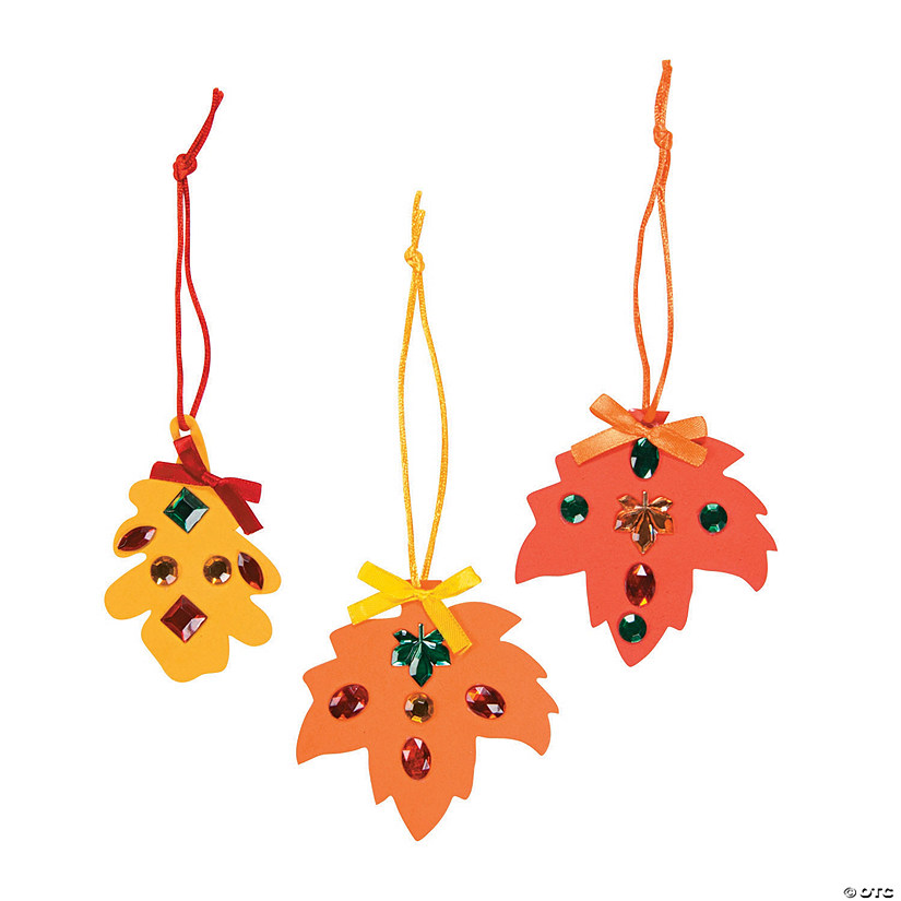 Rhinestone Fall Leaf Craft Kit - Makes 12 Image