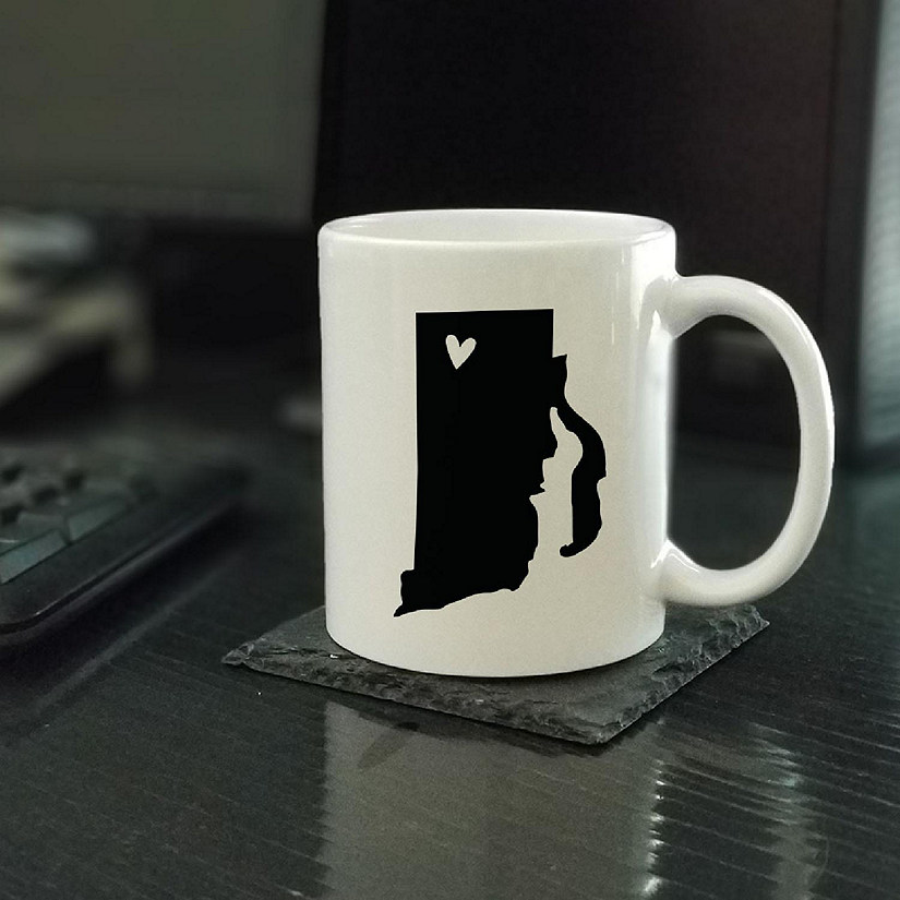 Rhode Island State Heart Ceramic Mug Image