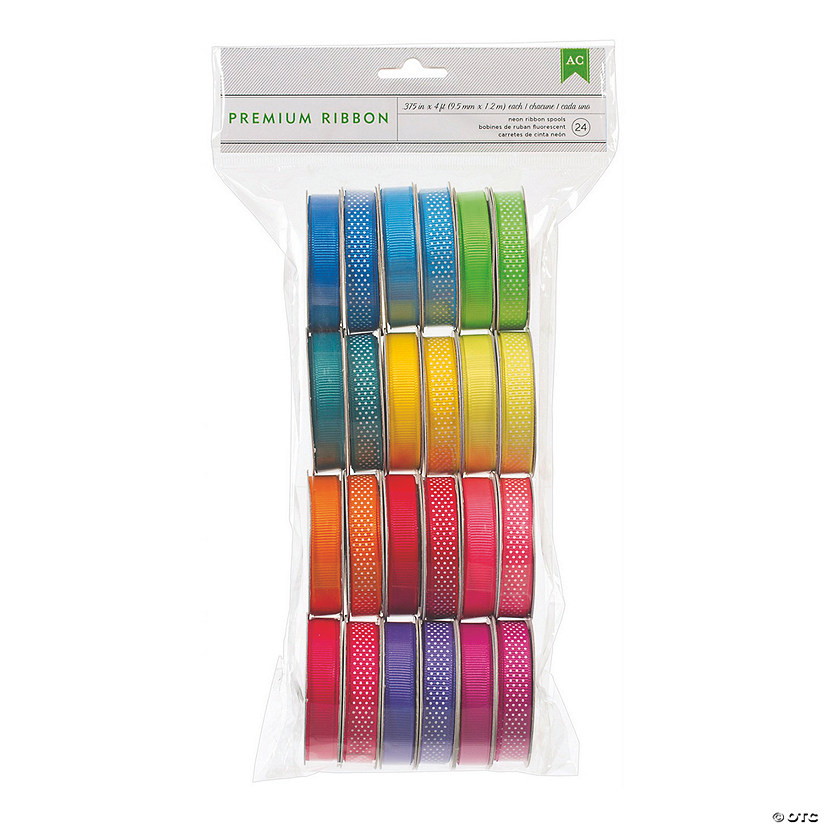 Ribbon Value Pack 24/Spools-Neon Image