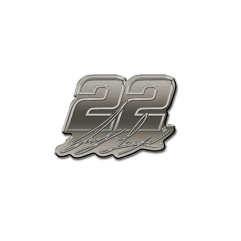 Rico Industries NASCAR Racing Joey Logano #22 Signature Antique Nickel Auto Emblem for Car/Truck/SUV Image