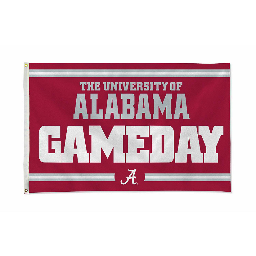 Rico Industries NCAA  Alabama Crimson Tide Game Day 3' x 5' Banner Flag Single Sided - Indoor or Outdoor - Home D&#233;cor Image