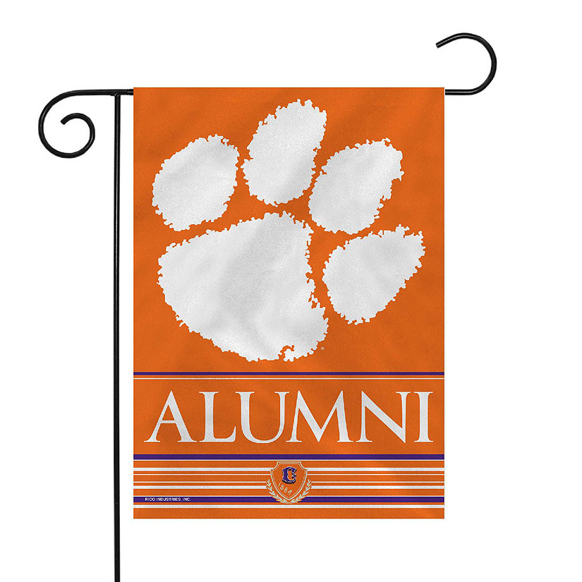 Rico Industries NCAA  Clemson Tigers Alumni 13" x 18" Double Sided Garden Flag Image