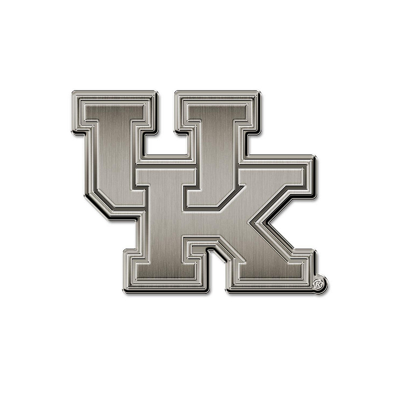 Rico Industries NCAA  Kentucky Wildcats "UK" Antique Nickel Auto Emblem for Car/Truck/SUV Image