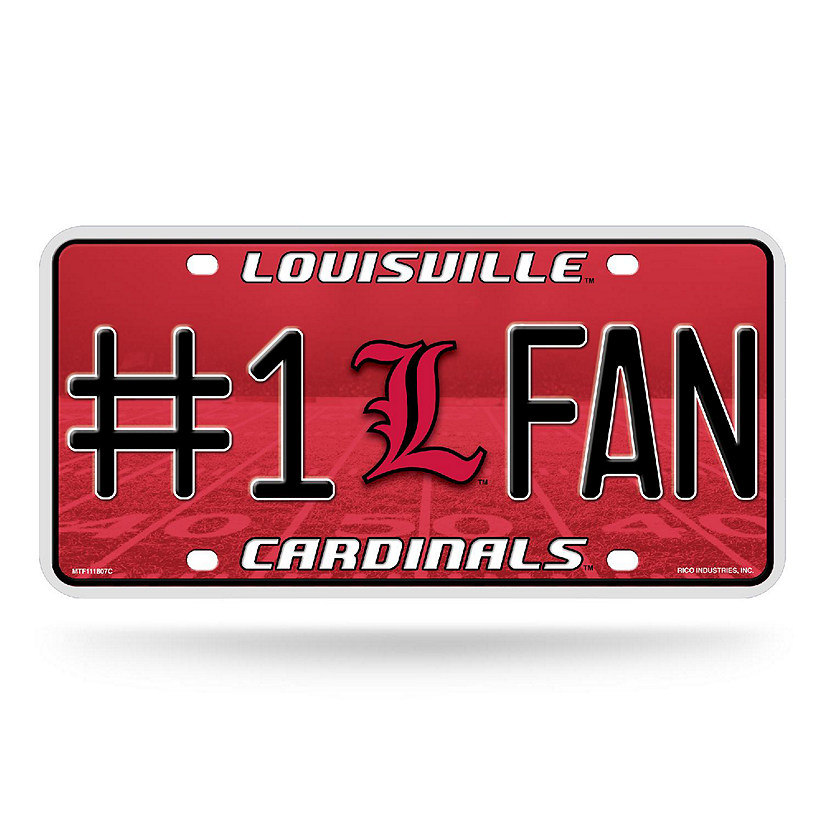 Rico Industries NCAA Louisville Cardinals Laser Engraved Black