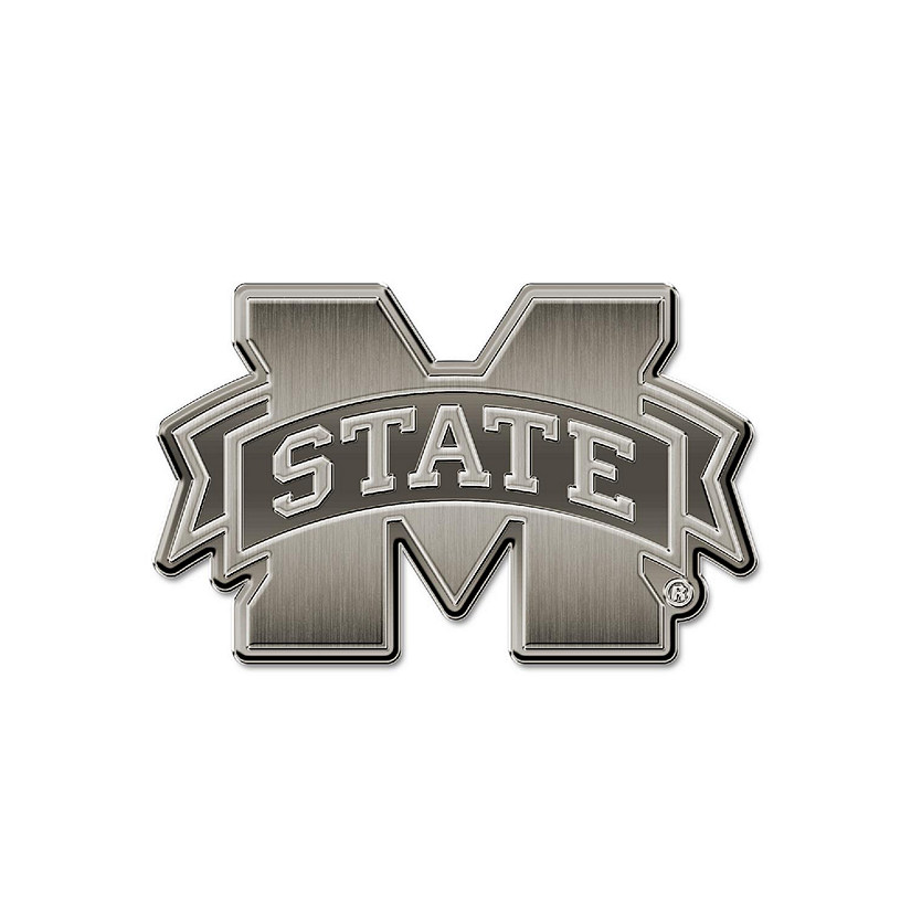 Rico Industries NCAA  Mississippi State Bulldogs Standard Antique Nickel Auto Emblem for Car/Truck/SUV Image
