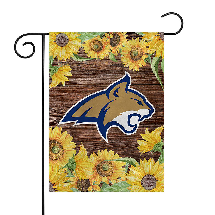 Rico Industries NCAA Montana State Bobcats Sunflower Spring 13" x 18" Double Sided Garden Flag Image